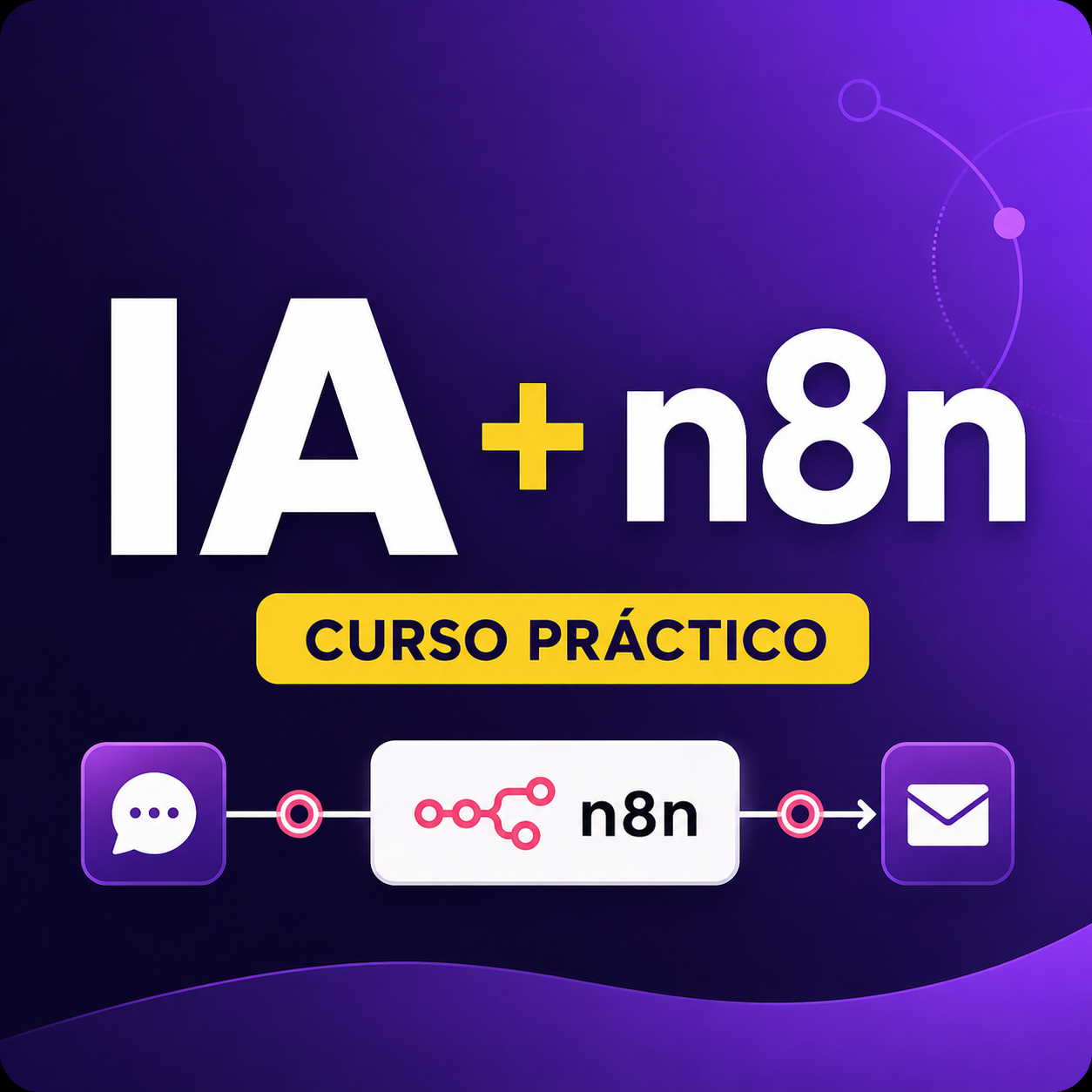 Portada del curso práctico de IA y n8n
